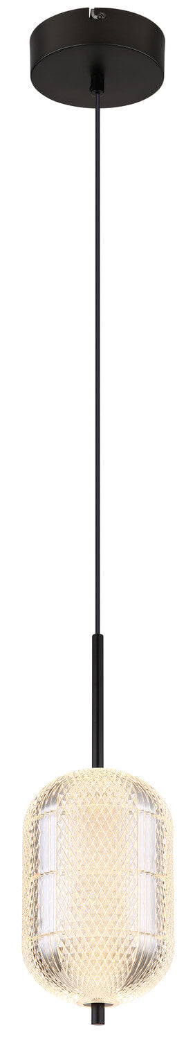 Suspension Kurius noire mat (16043H)