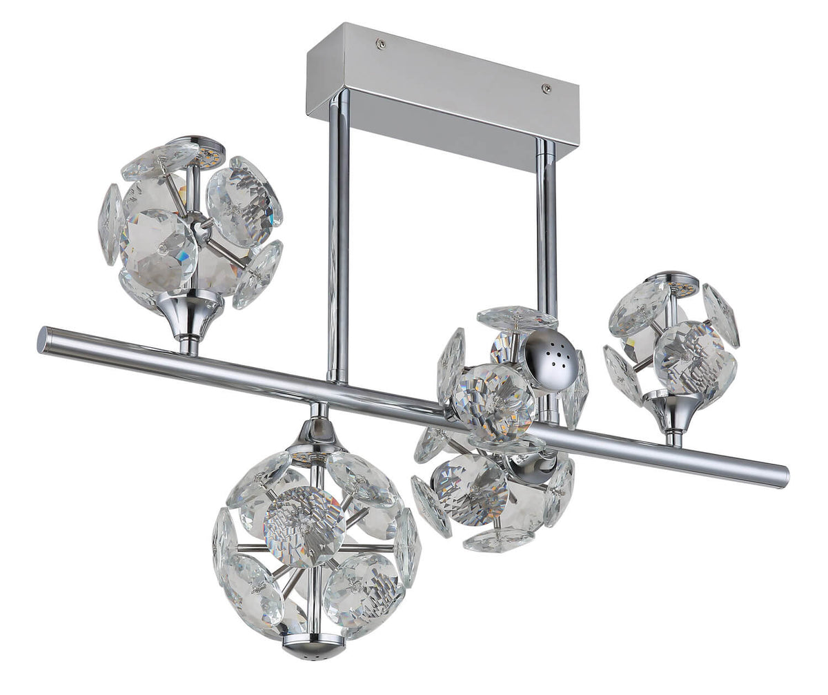 Plafonnier Virina chromé, L 61 cm