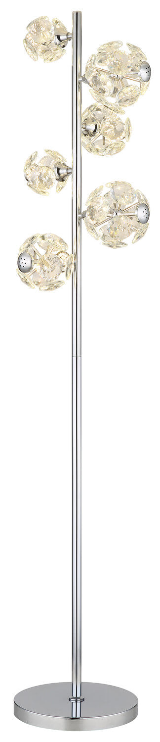Lampadaire Virina chromé
