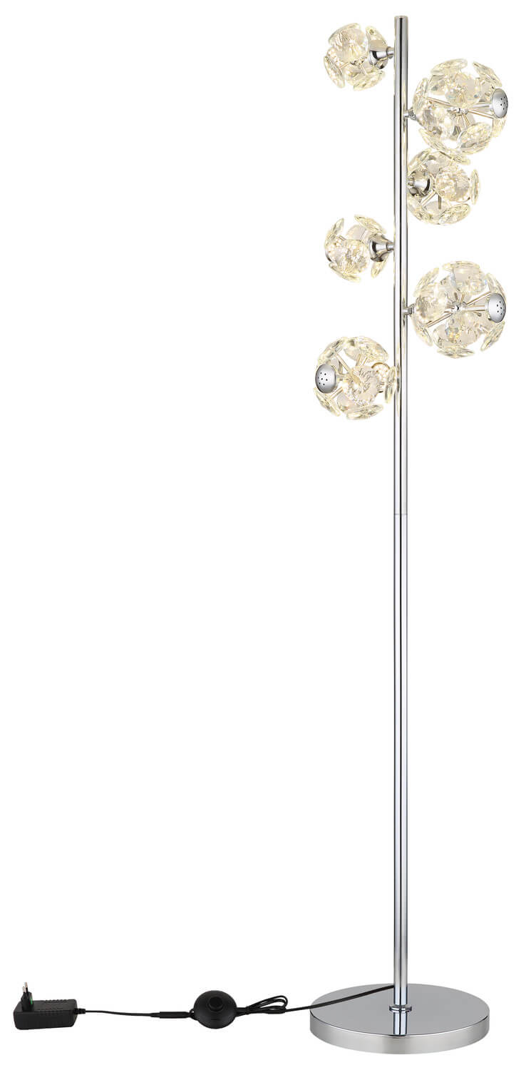 Lampadaire Virina chromé