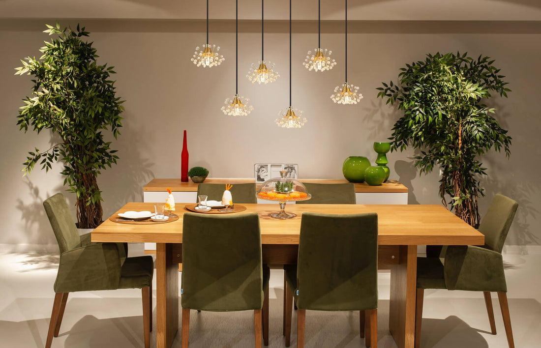 Suspension Fiore noire mat