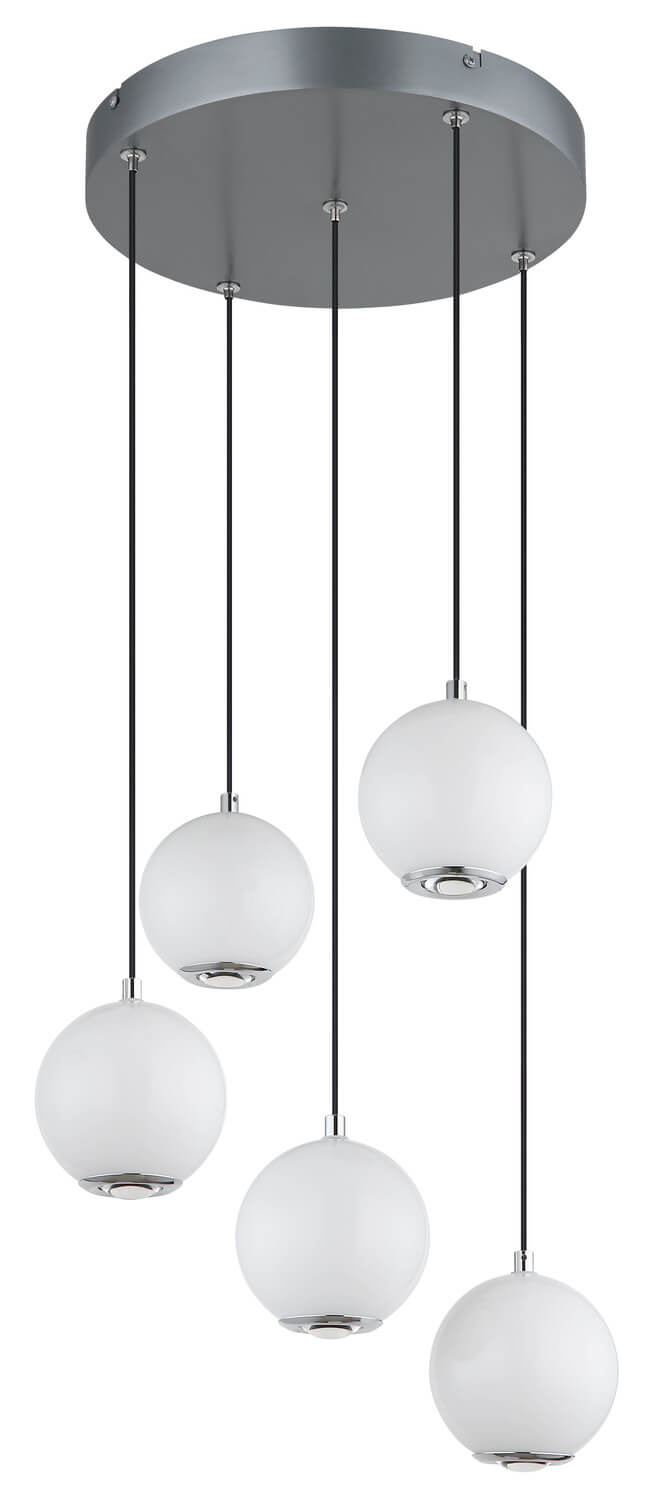 Suspension Simmons grise, H 150 cm (16062-5H)