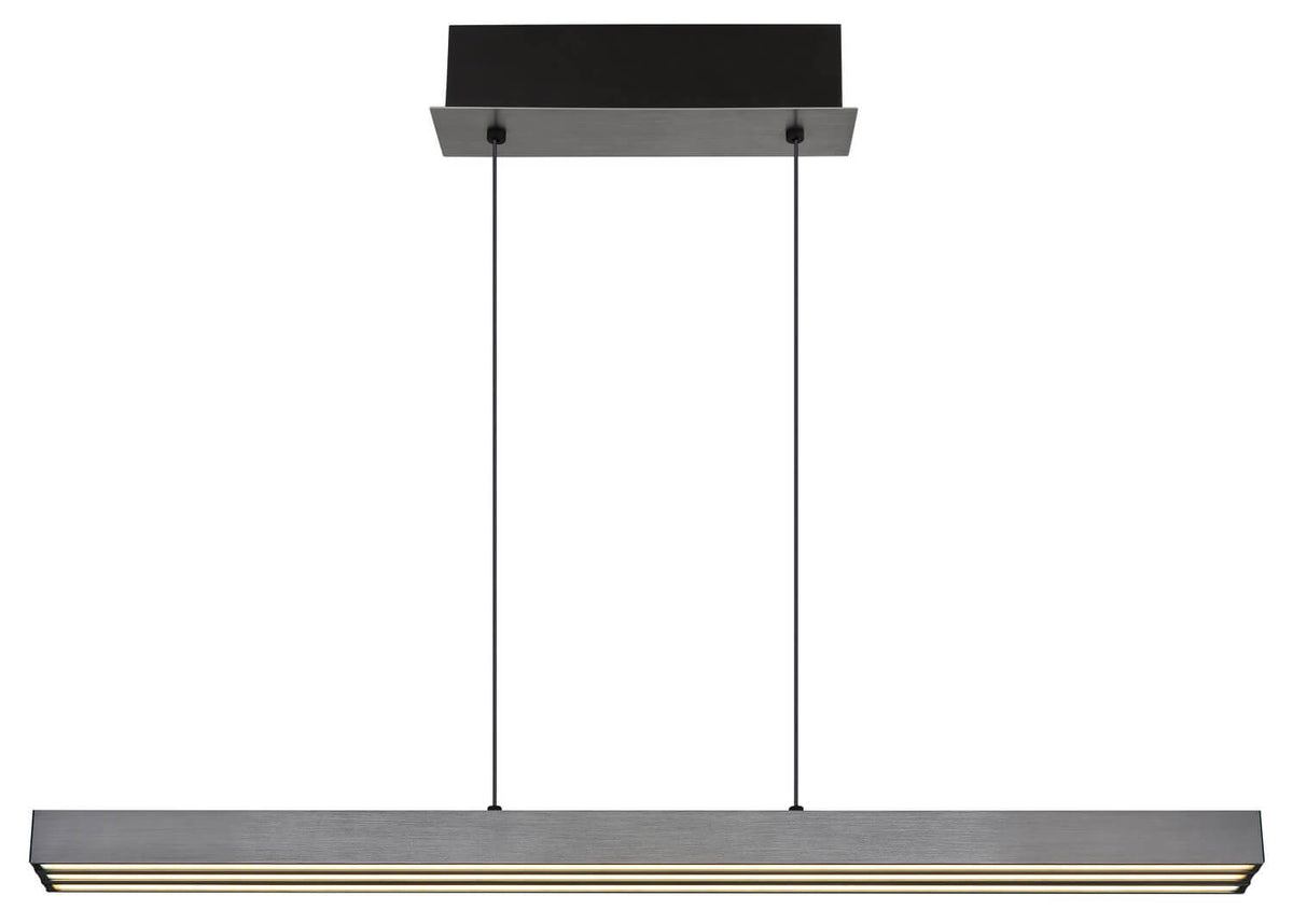 Suspension Ethan grise et aluminium