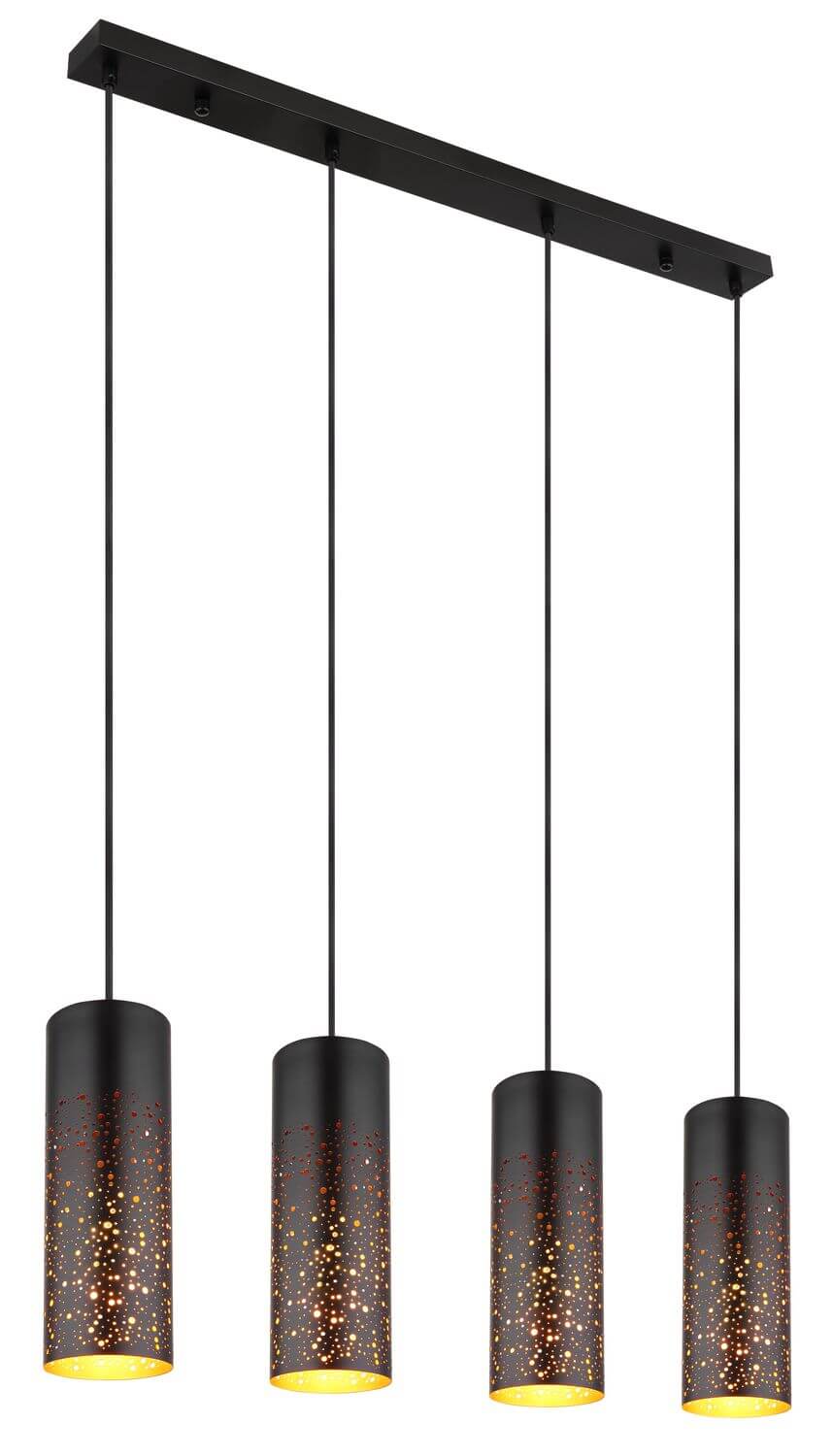 Suspension Crocky noire mat (21005-4H)