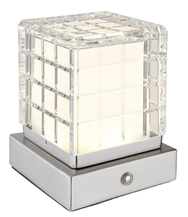 Lampe à poser Lunki nickel satiné