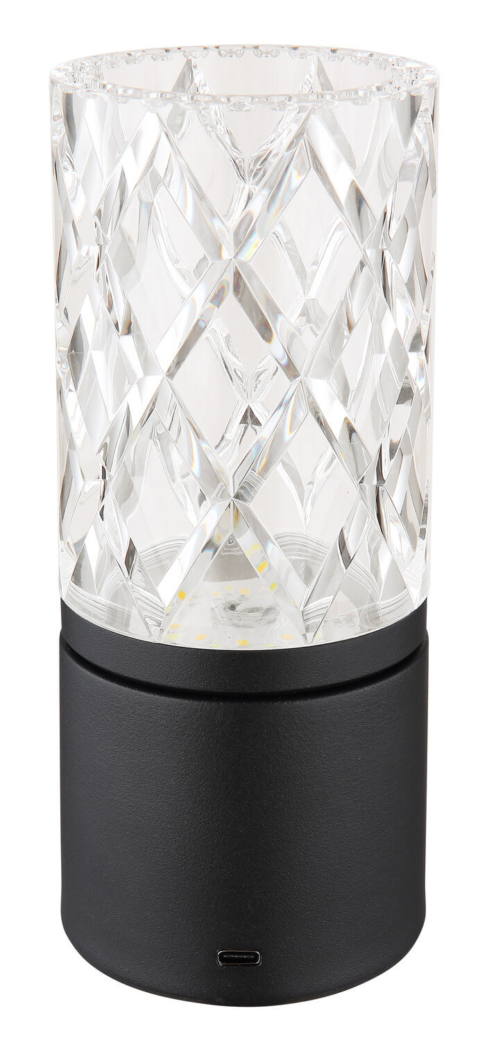 Lampe à poser Lunki noire mat, H 19 cm