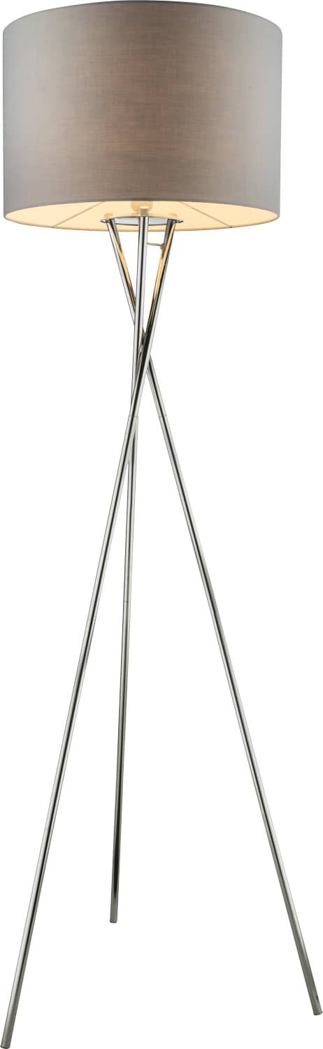 Lampadaire Gustav nickel satiné