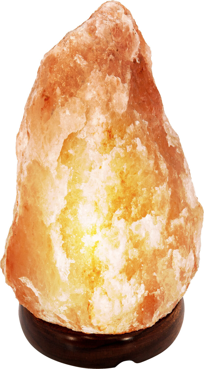 Lampe à poser Stone bois, H 19 cm