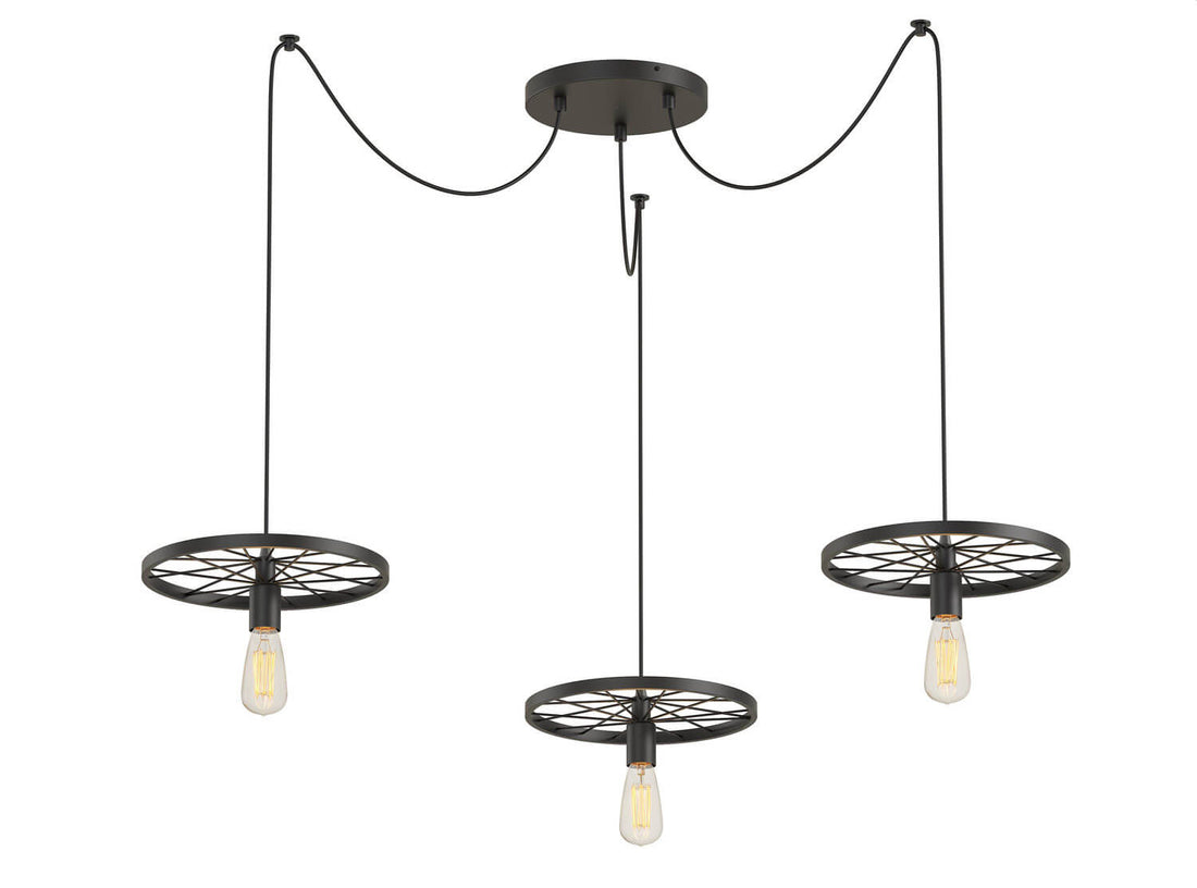 Suspension Jan noire, Ø 18 cm