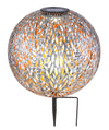 Luminaire extérieur argenté et gris, H 38 cm