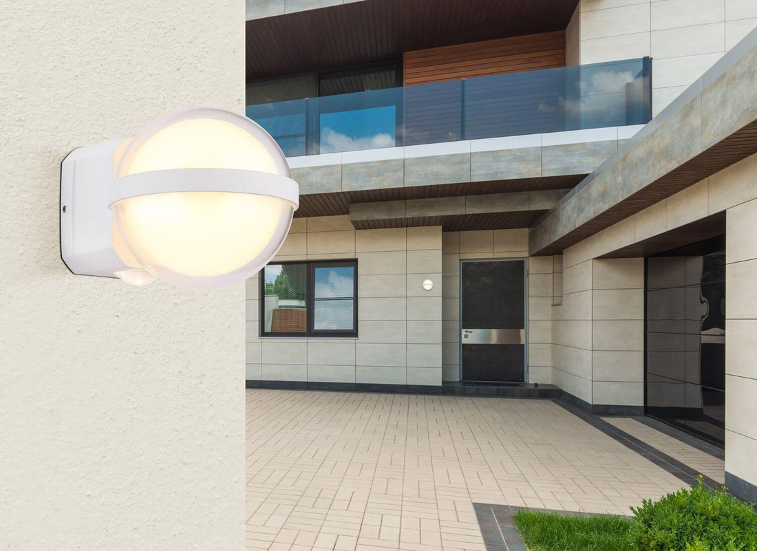 Luminaire extérieur Illi anthracite et aluminium, L 13 cm
