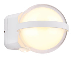 Luminaire extérieur Illi blanc mat et aluminium, L 13 cm