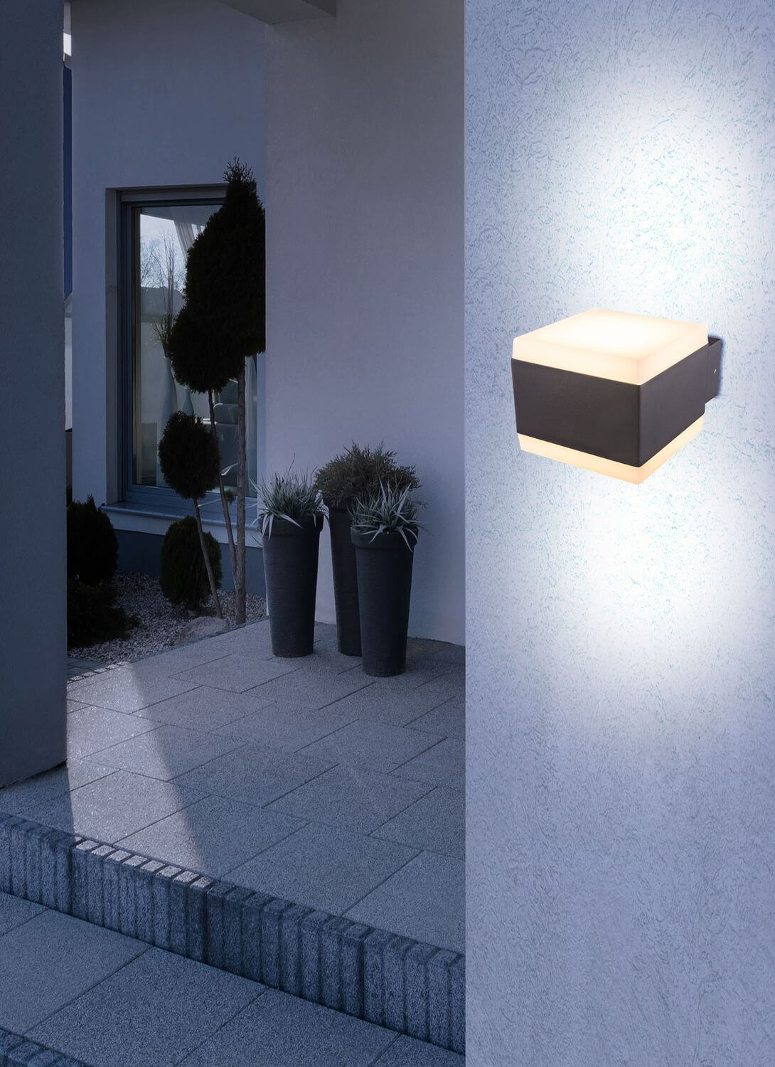 Luminaire extérieur Slice anthracite et aluminium