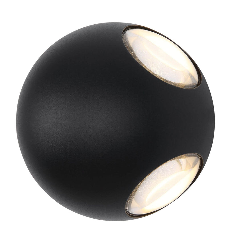 Luminaire extérieur Slice noir mat et aluminium