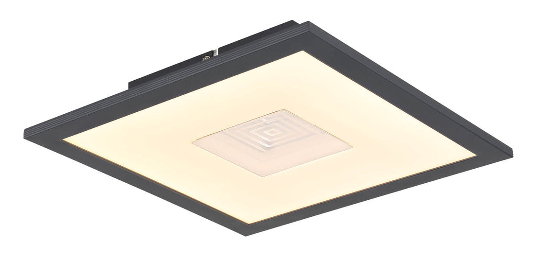 Plafonnier Doro blanc mat et aluminium
