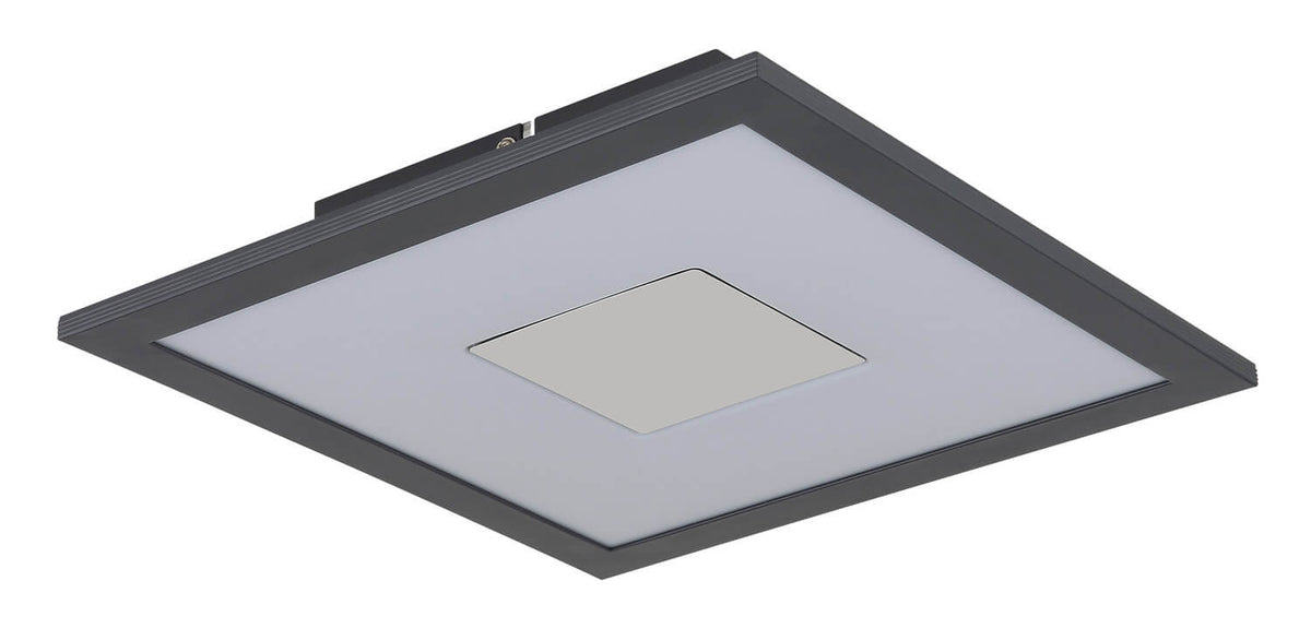 Plafonnier Doro blanc mat et aluminium