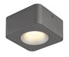 Spot Hangarau gris et aluminium, L 11,7 cm