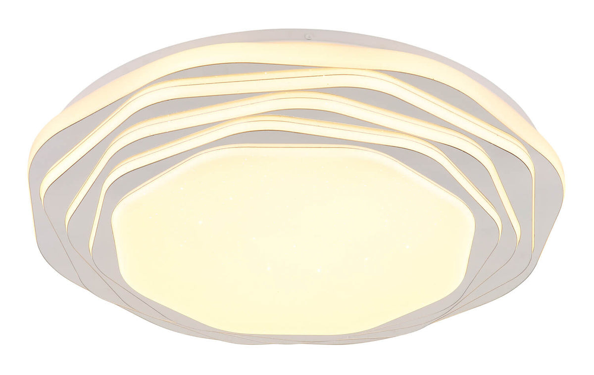 Plafonnier Flordelis blanc mat