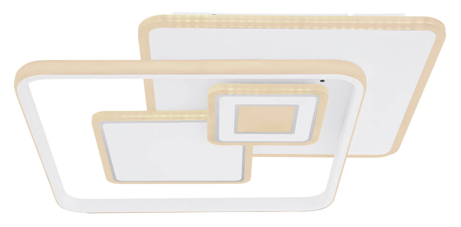 Plafonnier Roderick blanc mat, L 50,3 cm