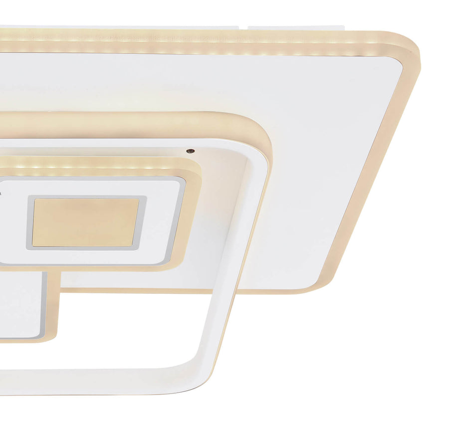 Plafonnier Roderick blanc mat, L 50,3 cm