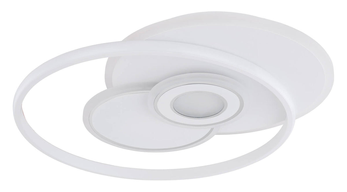 Plafonnier Roderick blanc mat, L 54,5 cm