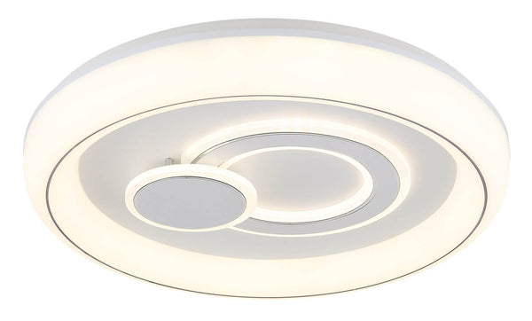Plafonnier Ruiz blanc mat, Ø 48 cm