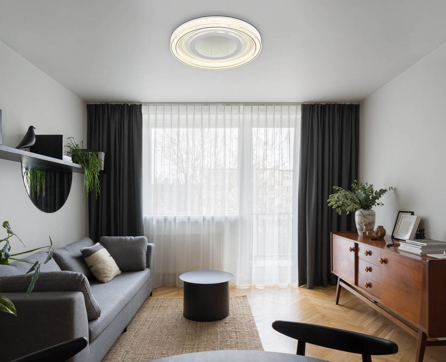Plafonnier Alsuna blanc mat