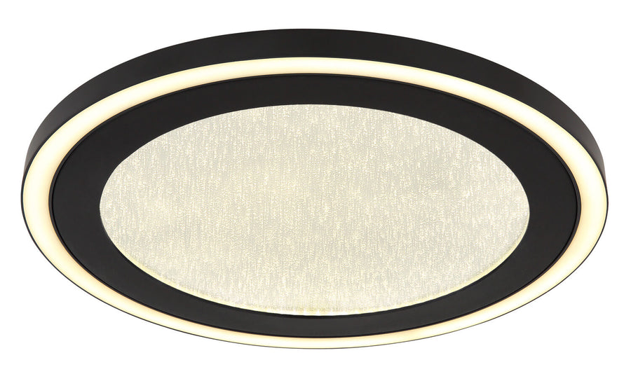 Gros plan sur le ruban LED périphérique allumé, halo lumineux chaud