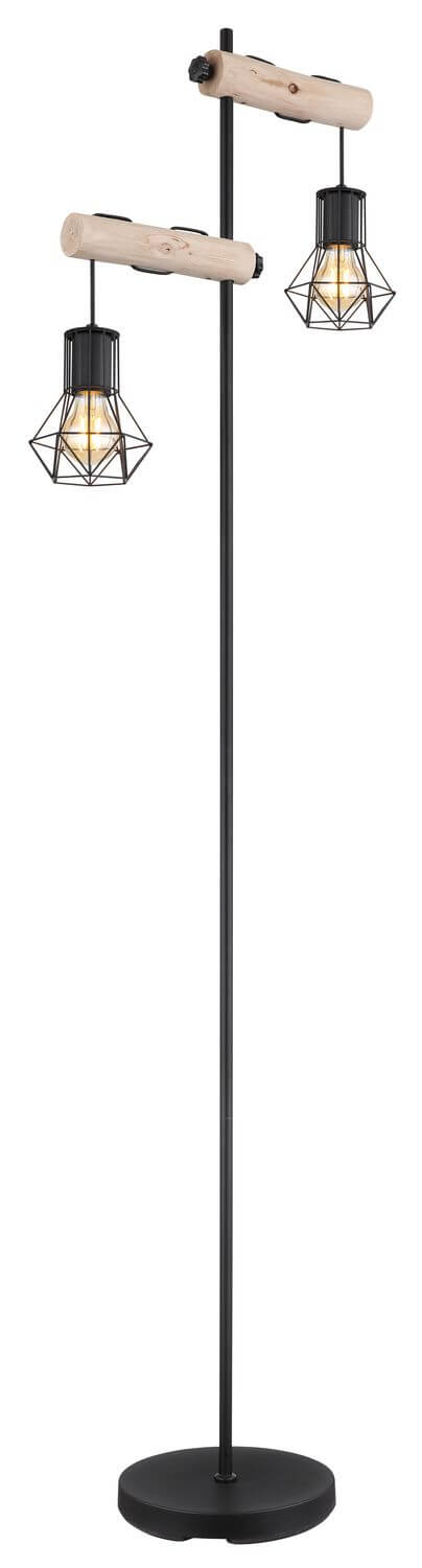 Lampadaire Priska noir mat