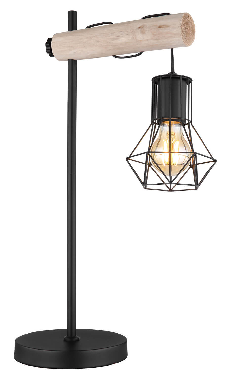 Lampe à poser Priska noire mat