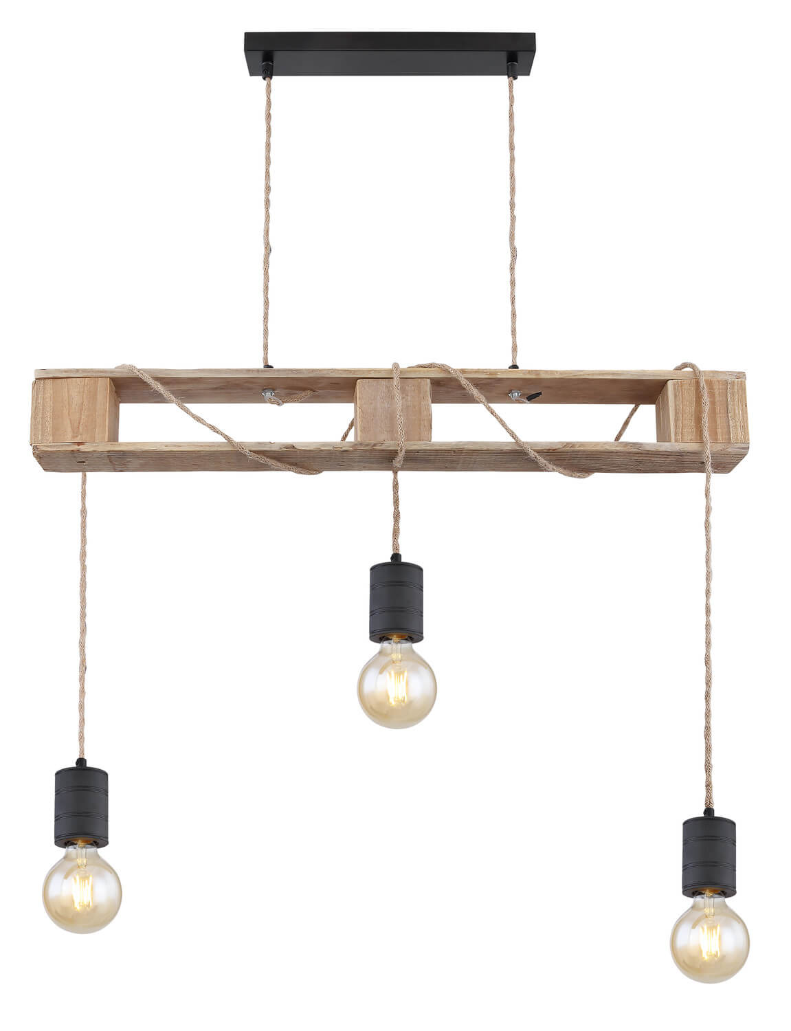 Suspension Joelle noire mat, H 120 cm
