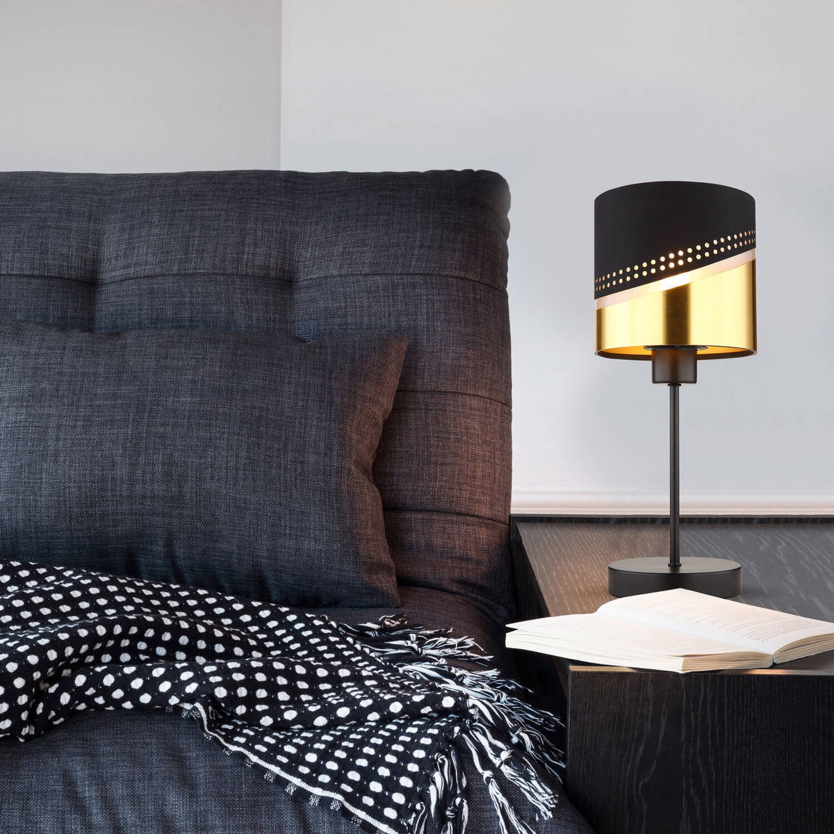 Lampe à poser Or noire mat