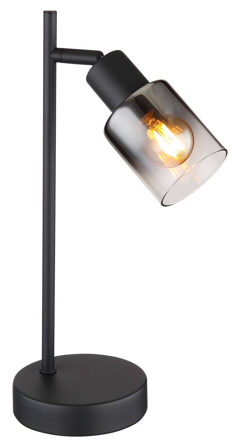 Lampe à poser Hubertus noire mat
