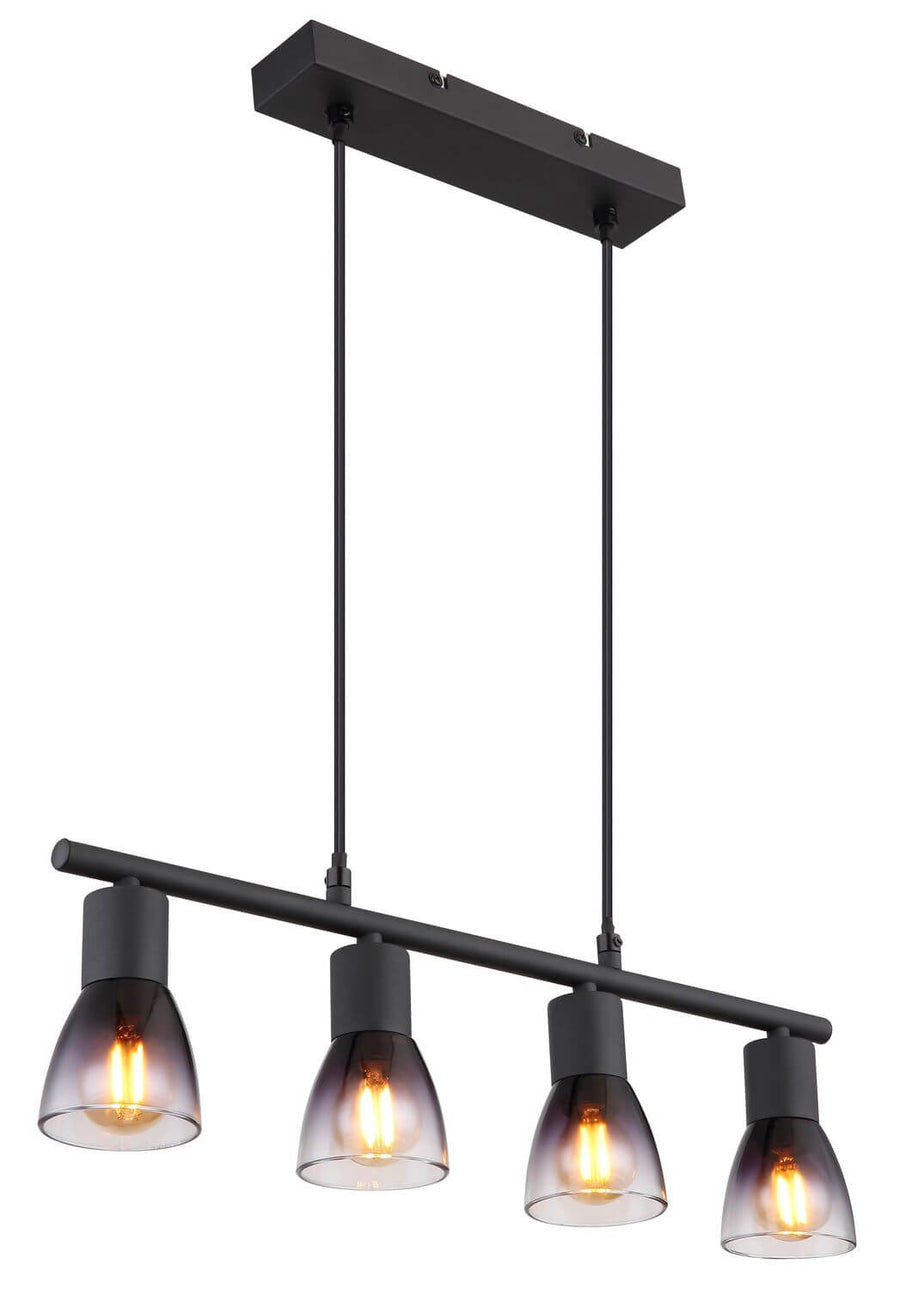Suspension Satella noire mat, H 19,5 cm