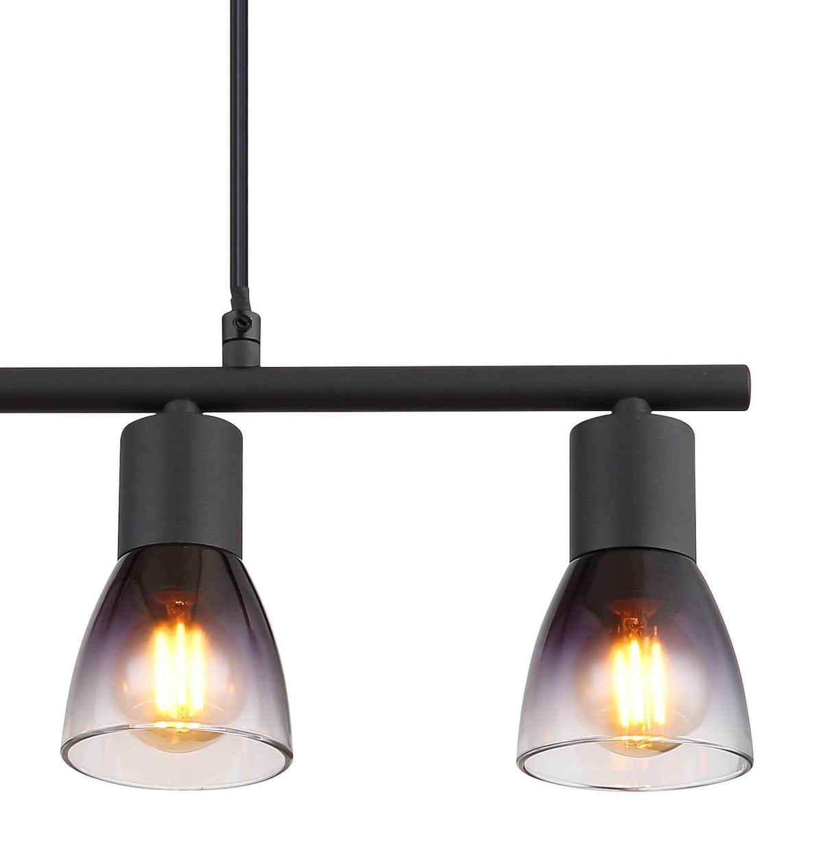 Suspension Satella noire mat, H 120 cm
