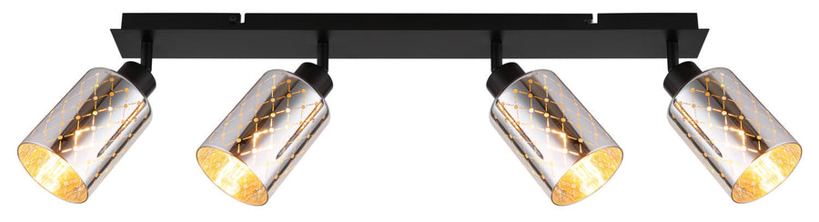 Spot Alonso noir mat, L 86 cm