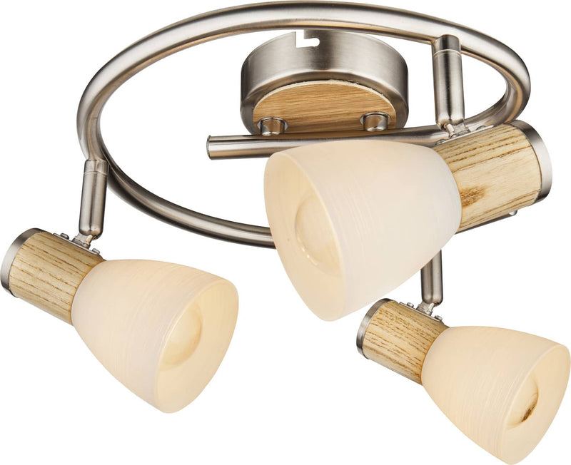 Plafonnier Gylfi nickel satiné, Ø 42 cm