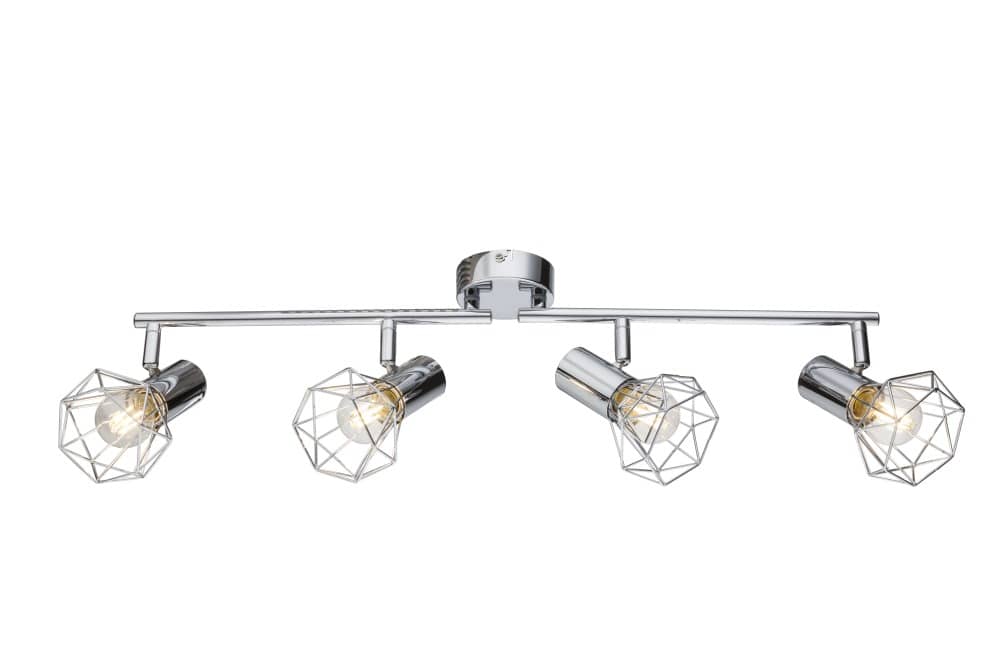 Spot 4 lumières chromé