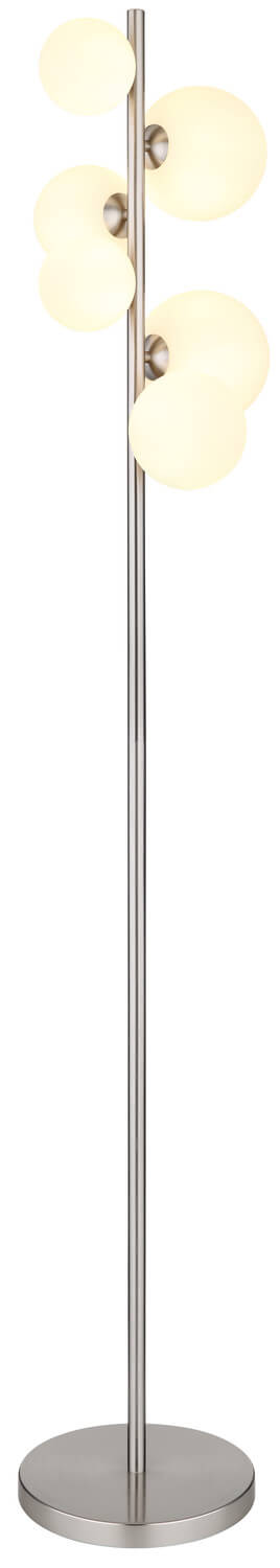 Lampadaire Riha nickel satiné
