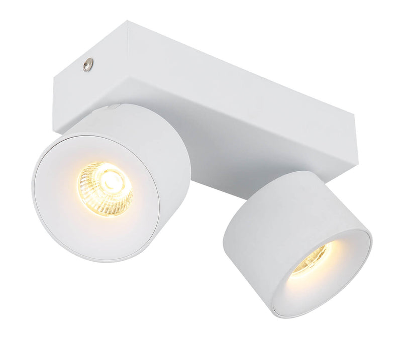 Spot Rae blanc mat, L 20,5 cm