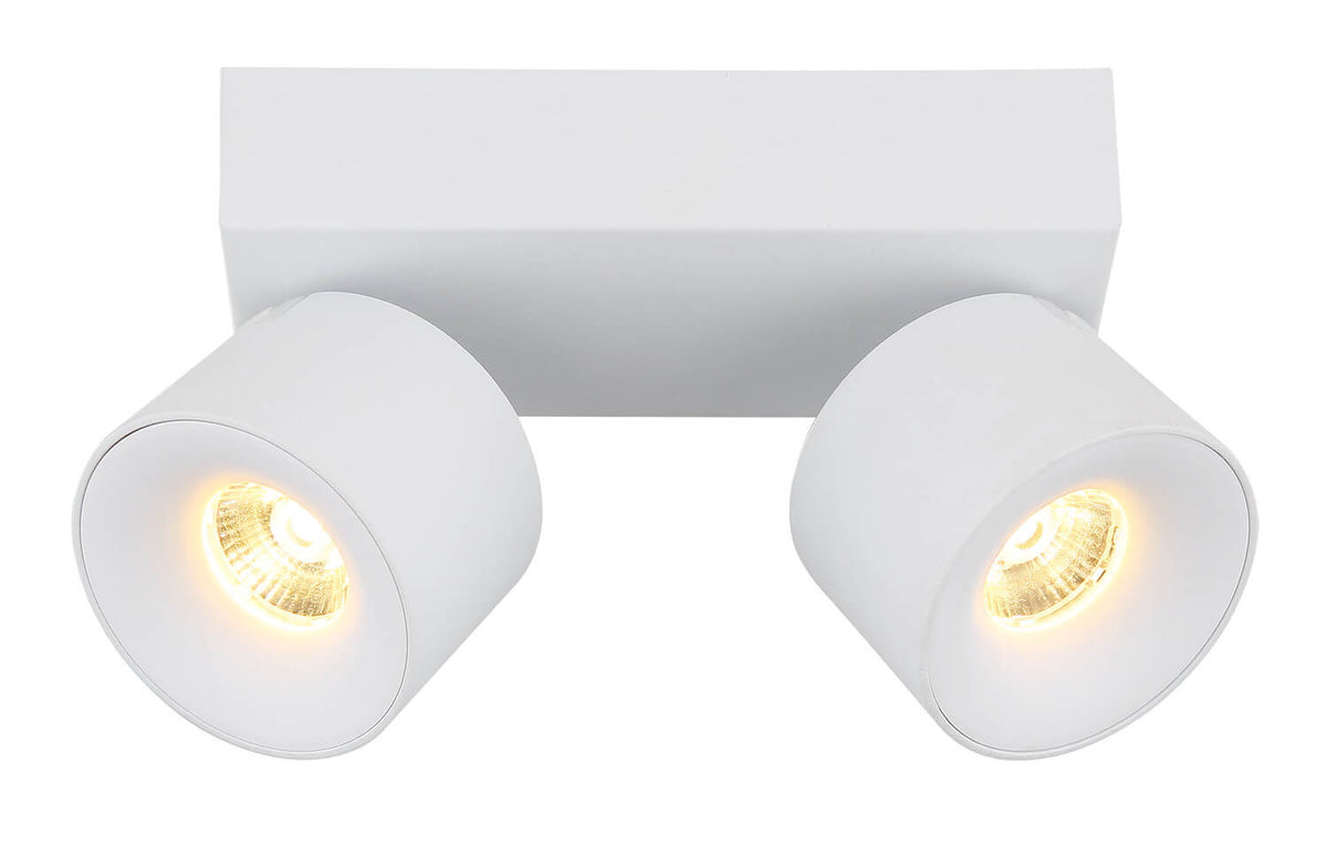 Spot Rae blanc mat, L 20,5 cm