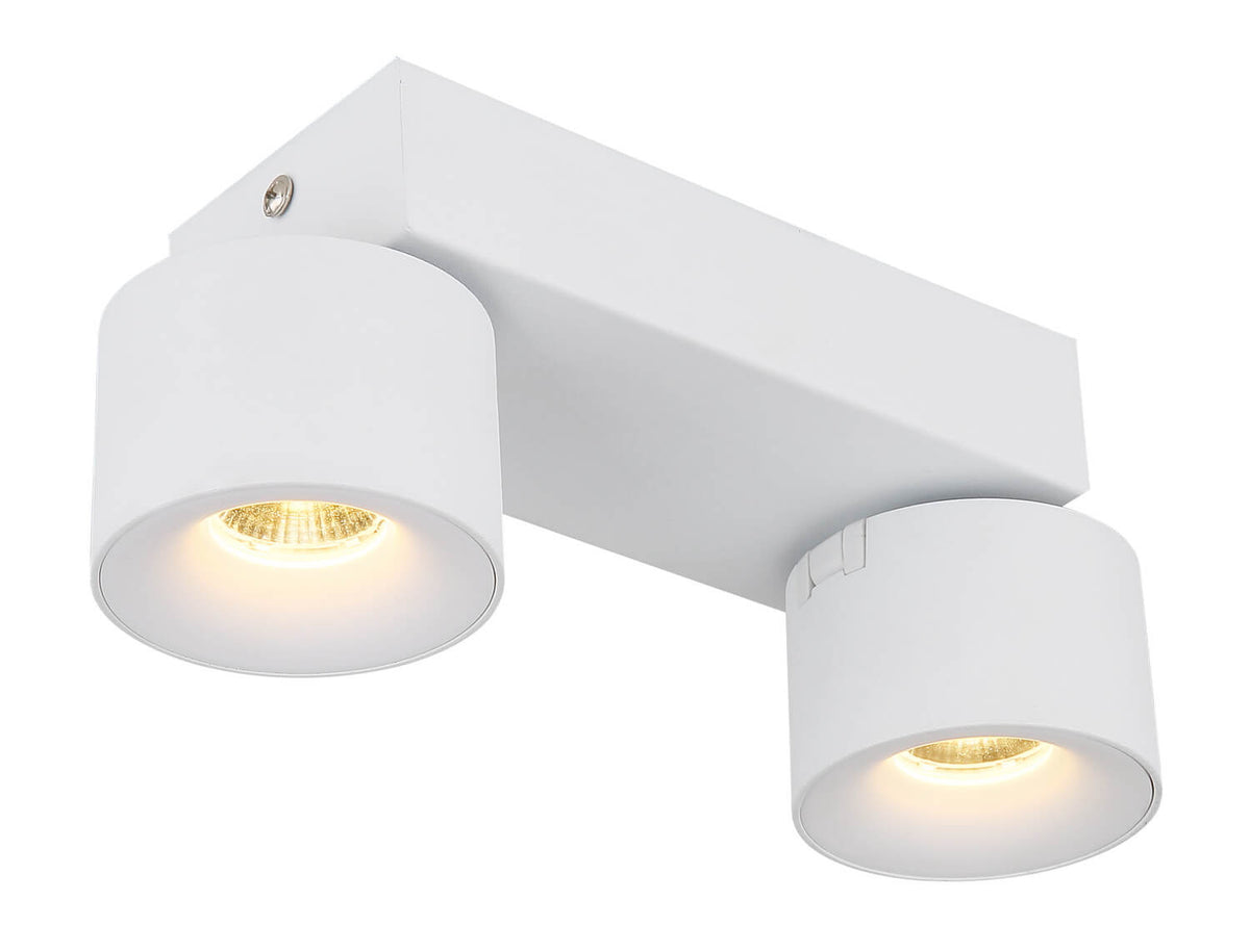 Spot Rae blanc mat, L 20,5 cm
