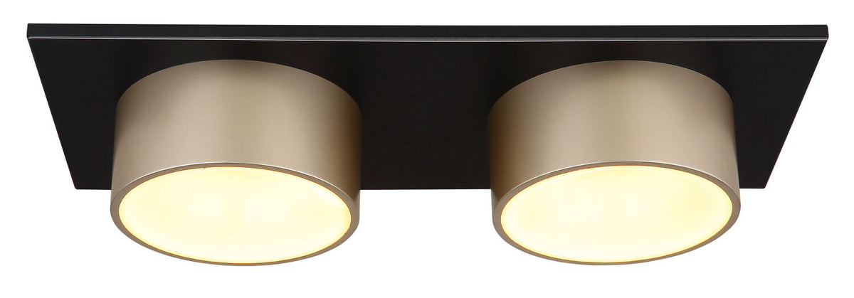 Plafonnier Raymond noir mat, L 46 cm
