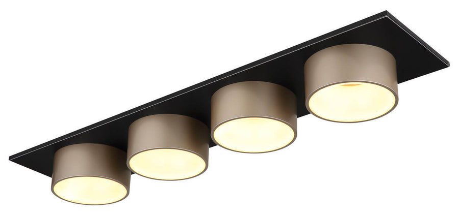 Plafonnier Raymond noir mat, L 86 cm