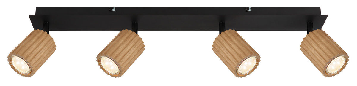 Spot Wenzel noir mat, L 65 cm
