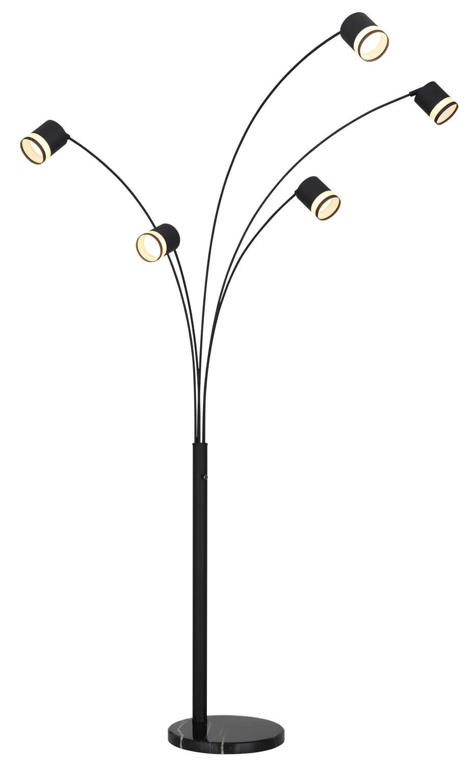 Lampadaire Lucero noir mat