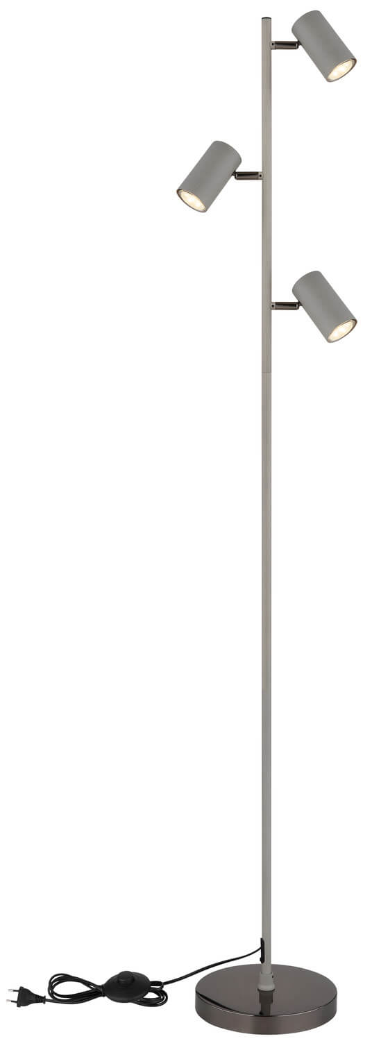 Lampadaire Robby noir et chromé