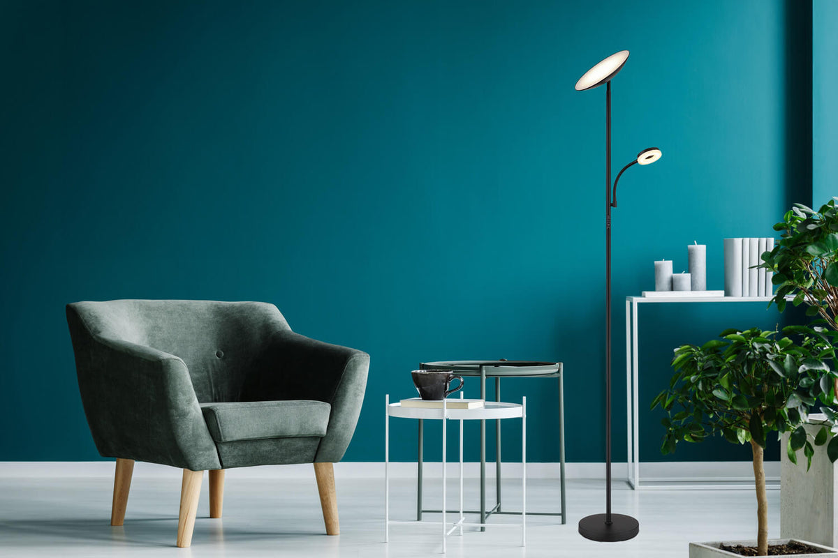 Lampadaire Skopo noir mat