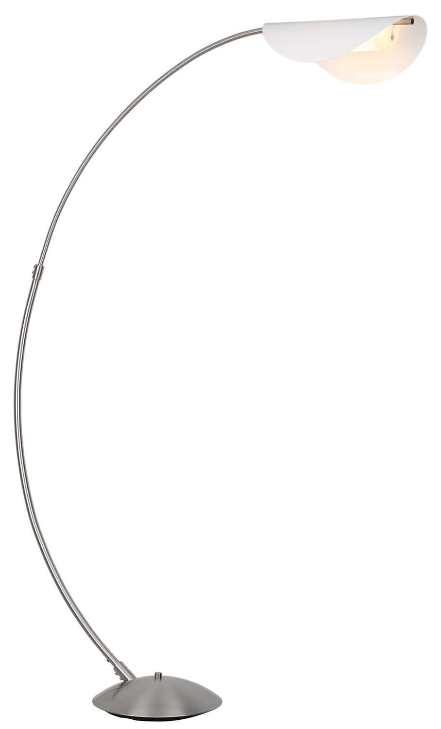 Lampadaire Robles nickel satiné