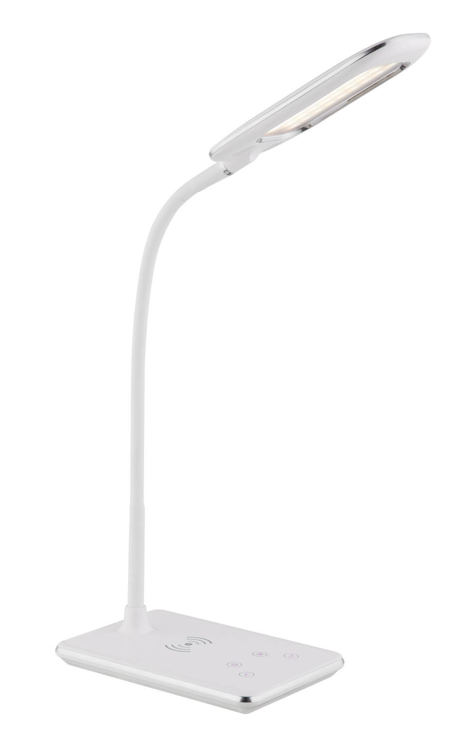 Détail du plateau de commandes tactiles et de la zone de recharge sans fil